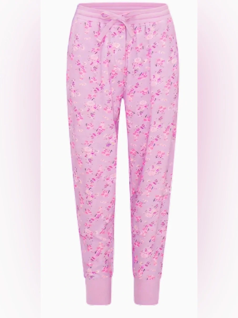 LoveShackFancy Lolana Floral Sweatpants in Hibiscus - Picture 5 of 8